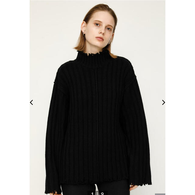 SLY(スライ)のSLY CRASHED TURTLE NECK L／G トップス　今季　ニット レディースのトップス(ニット/セーター)の商品写真