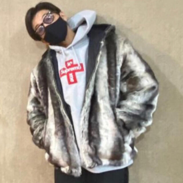 Supreme Faux Fur Jacket 木村拓哉着用 Black Mジャケット/アウター