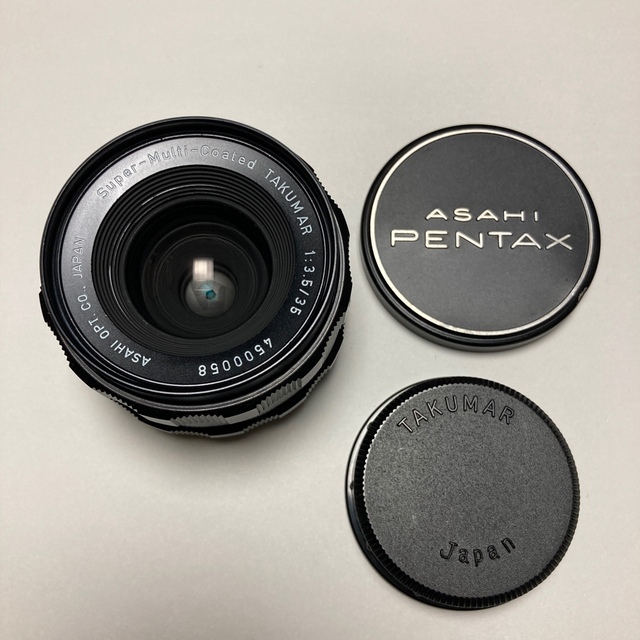 しますが⒤ 美品 M42 SMC TAKUMAR 35mm F3.5 純正キャップ Ⓐ・レンズ