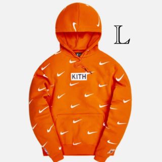 キース(KEITH)のKITH & Nike Swoosh Hoodie orangeオレンジ　L(パーカー)