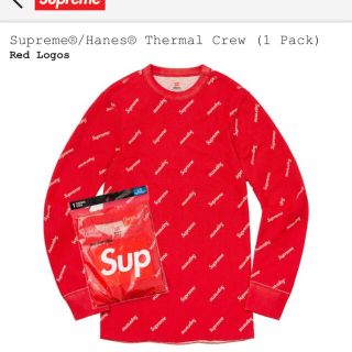 シュプリーム(Supreme)のsupreme hanes thermal crew シュプリーム　サーマル(Tシャツ/カットソー(七分/長袖))