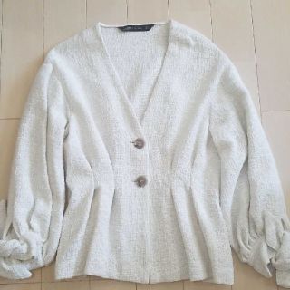 ザラ(ZARA)の☆ZARA☆ツィード　トップス(ノーカラージャケット)