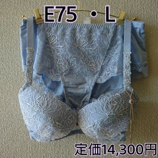 トリンプ(Triumph)のE75 ・L  トリンプ ブラ&ショーツ ブルー(ブラ&ショーツセット)