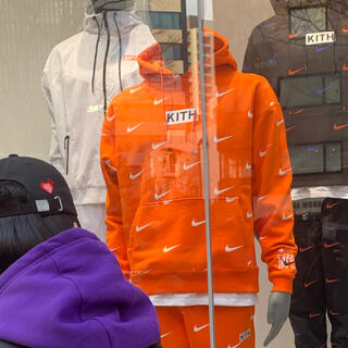 KITH & Nike Swoosh Hoodie orangeオレンジ L |