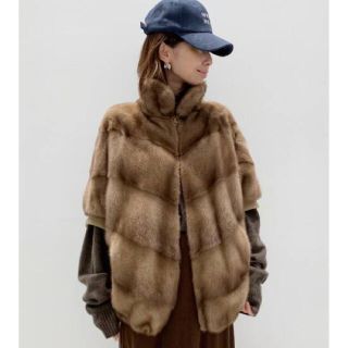 アパルトモンドゥーズィエムクラス(L'Appartement DEUXIEME CLASSE)の極美品★アパルトモン　Mink ZIP ブルゾン(毛皮/ファーコート)