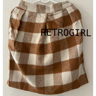 レトロガール(RETRO GIRL)の【新品未使用】RETRO GIRL ブロックチェックスカート M(ひざ丈スカート)