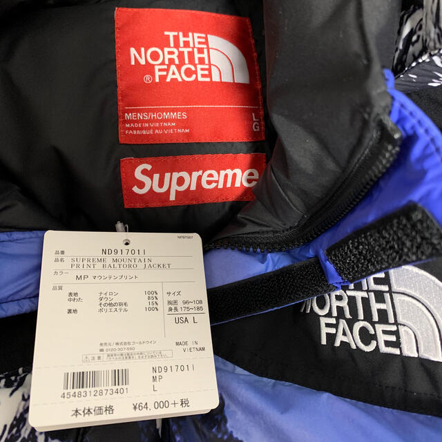 Supreme(シュプリーム)のsupreme × THE NORTH FACE 雪山 バルトロ Lサイズ メンズのジャケット/アウター(ダウンジャケット)の商品写真