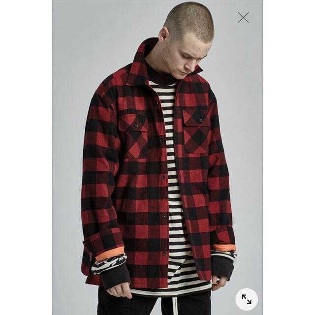 FEAR OF GOD fog essentials チェック ネルシャツ