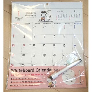 スヌーピー(SNOOPY)のスヌーピー カレンダー ホワイトボード スケジュール帳(カレンダー/スケジュール)