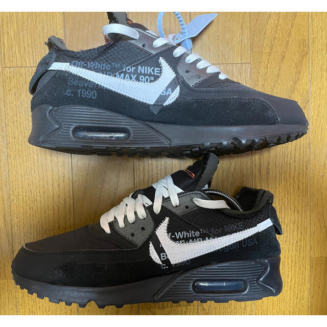 NIKE(ナイキ)のNIKE AIR MAX90×off white オフホワイト メンズの靴/シューズ(スニーカー)の商品写真