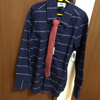 ギャップキッズ(GAP Kids)のh-rm様　専用！オールドネイビー　ネクタイ付きシャツ　新品　120センチ(ブラウス)