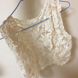 クリーム色のレースベスト(ベスト/ジレ)