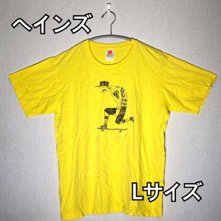 ヘインズ(Hanes)のHanes　半袖Tシャツ　メンズ　イエロー　スケボー　Lサイズ(Tシャツ/カットソー(半袖/袖なし))