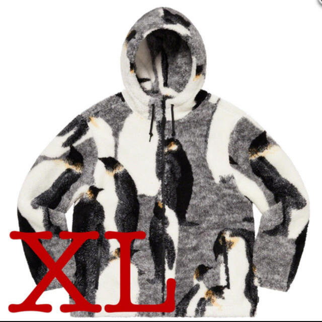 XL Supreme Penguins Hooded Fleece JacketBlackSIZE