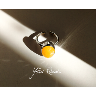 New『Yellow Quartz』天然石リング silver925(リング(指輪))