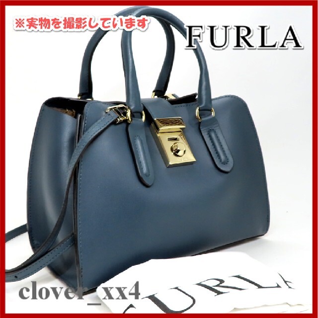 【美品 2019年】 フルラ ショルダーバッグ ネイビー FURLA バッグ