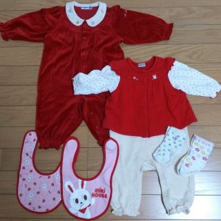 ミキハウス(mikihouse)の【値下げ】ミキハウス暖かセット(ロンパース)
