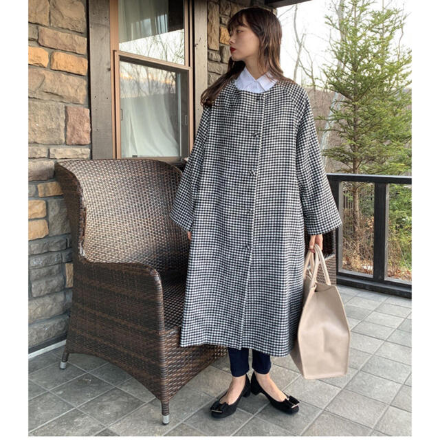 60s french style 2 way coat