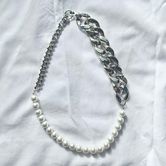 JOHN LAWRENCE SULLIVAN(ジョンローレンスサリバン)のbig chain pearl necklace メンズのアクセサリー(ネックレス)の商品写真