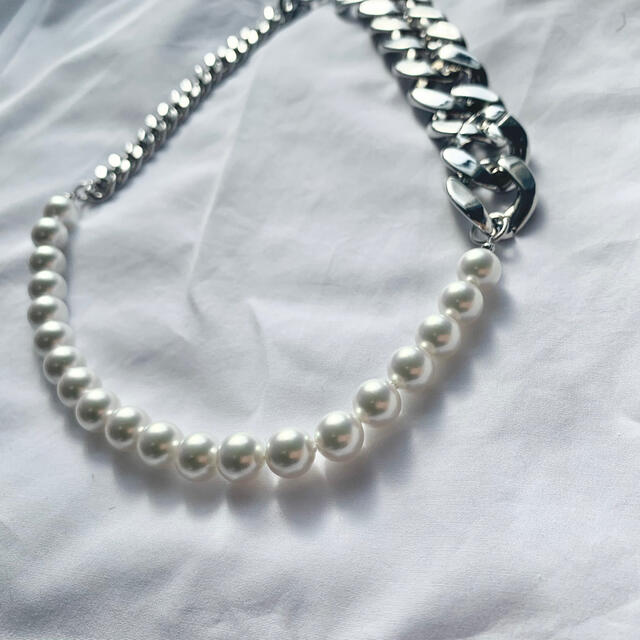 JOHN LAWRENCE SULLIVAN(ジョンローレンスサリバン)のbig chain pearl necklace メンズのアクセサリー(ネックレス)の商品写真