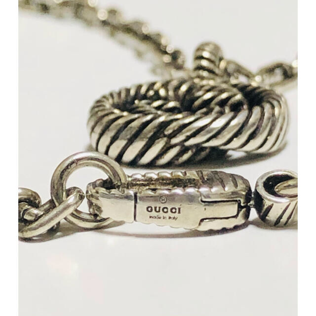 GUCCI グッチ インターロッキング G 燻 シルバー ネックレス 未使用 GUCCI グッチ インターロッキング G 燻 シルバー ネックレス 未使用