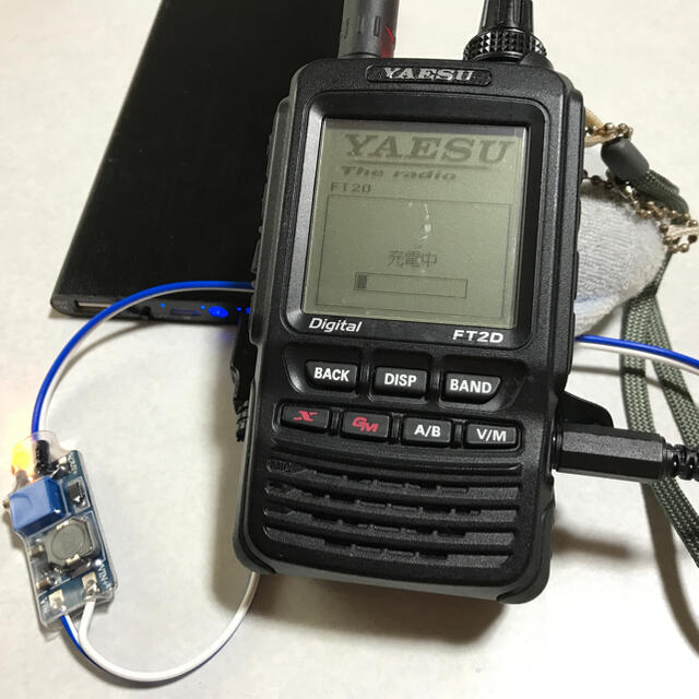 モバイルバッテリーでハンディ機(12V)を充電するアダプタ(Yaesu用) エンタメ/ホビーのテーブルゲーム/ホビー(アマチュア無線)の商品写真