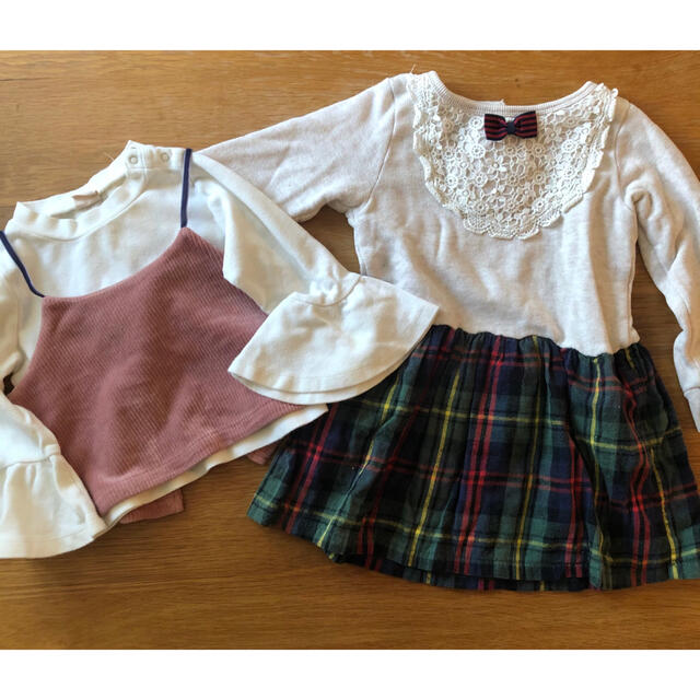 petit main(プティマイン)のプティマイン  ワンピース　トップス　ビスチェ　セット　90 キッズ/ベビー/マタニティのキッズ服女の子用(90cm~)(ワンピース)の商品写真