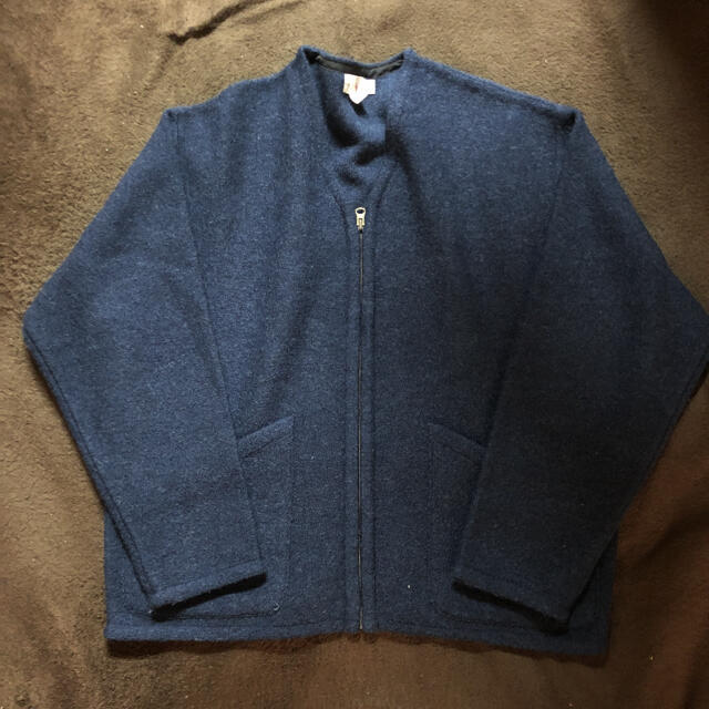 メンズ90s vintage J.crew zip up knit cardigan