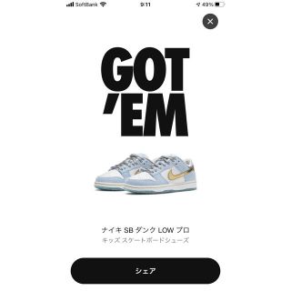 ナイキ(NIKE)の20cm SEAN CLIVER × NIKE SB DUNK LOW(スニーカー)