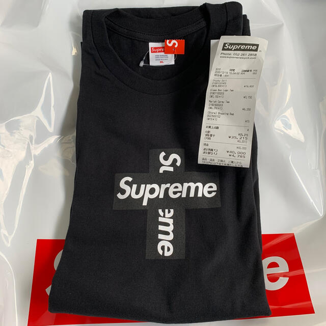 Supreme Cross Box Logo Tee Black XL 国内正規