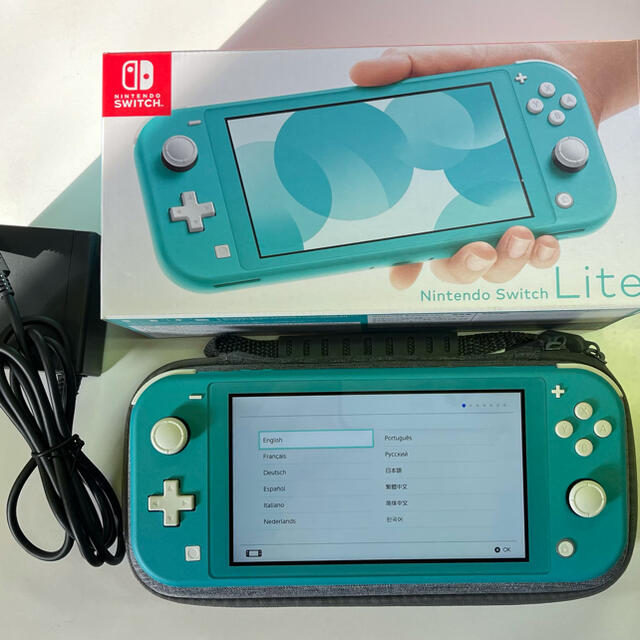 【けします】 任天堂 switch lite ターコイズ 美中古 おまけ付きの通販 by ひょっこりはん｜ラクマ エンタメ - www