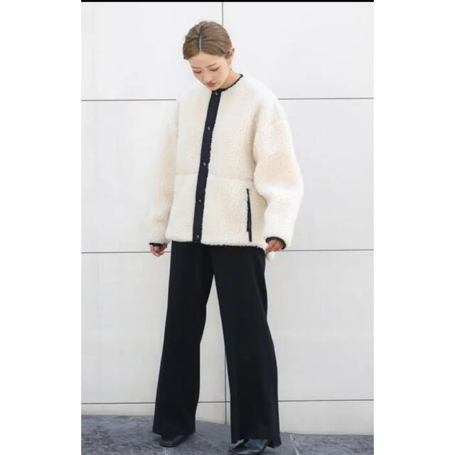 HYKE FAUX SHEARLING COAT ボアコート　1