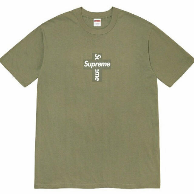 supsupreme cross box logo オリーブ S