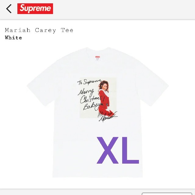 Supreme - supreme Mariah carey tee white XLの通販 by SC2.5 ...