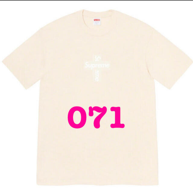 【Ｌサイズ】Supreme Cross Box Logo Tee Natural