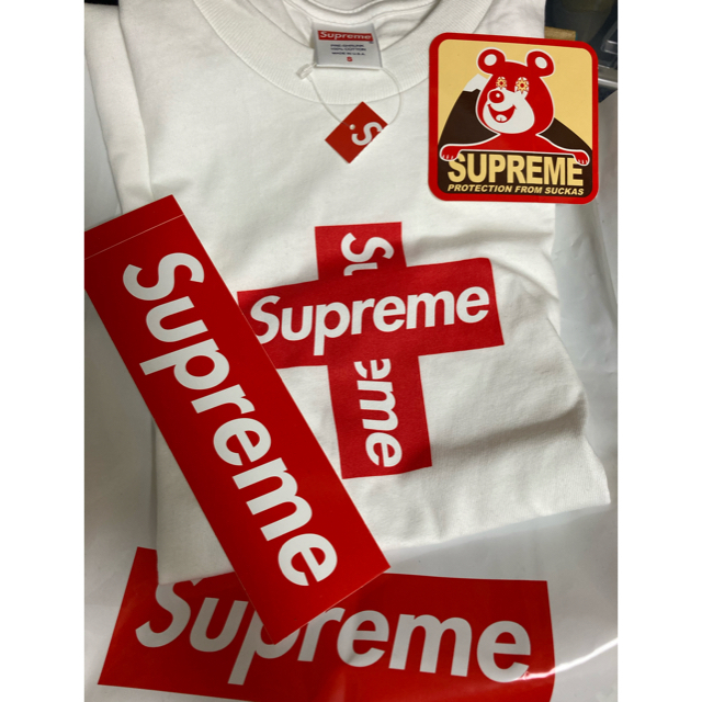 Supreme Cross box logo white Sサイズ
