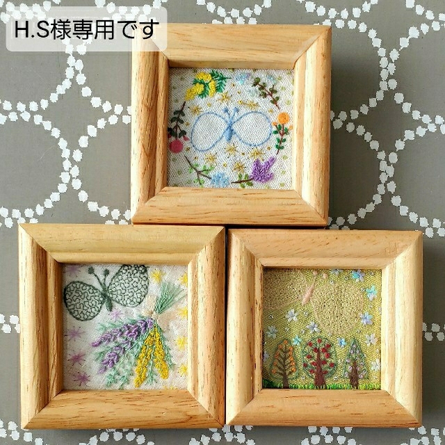 ミナペルホネンお花の刺繍☆ミニフレーム☆ハンドメイド