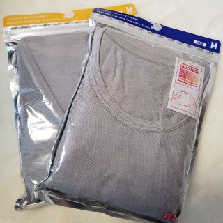 ユニクロ(UNIQLO)のヒートテック メンズ　クルーネックT(九分袖)　VネックT(九分袖)(Tシャツ/カットソー(七分/長袖))