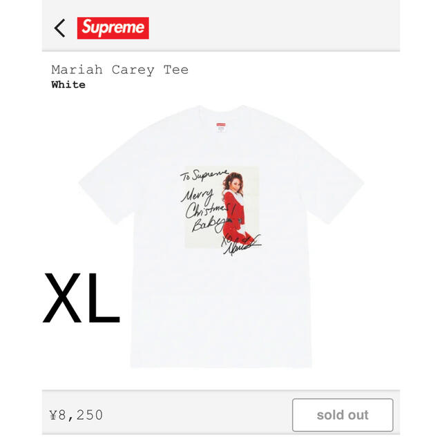 supreme mariah carey Tee xlサイズ
