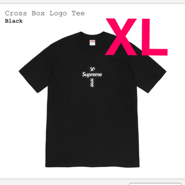 トップスcross box logo black XL