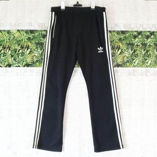 アディダス(adidas)の⭐️ADIDAS ジャージ パンツ 黒 Ⅼ 古着(トレーニング用品)