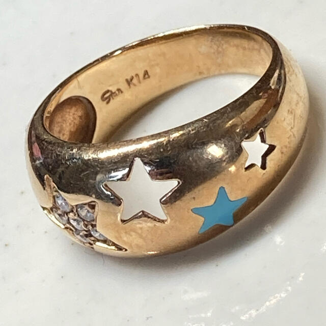 リング STAR K14 エナメルマルチリングの通販 by hono's shop|スター