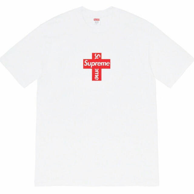 Supreme Cross Box Logo Tee white 白　L