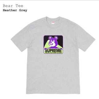 シュプリーム(Supreme)のsupreme bear tee シュプリーム　tee Lサイズ　 Grey(Tシャツ/カットソー(七分/長袖))