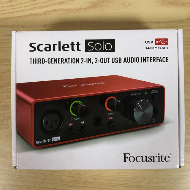 オーディオインターフェイス　FOCUSRITE　solo　オーディオインターフェース　scarlett