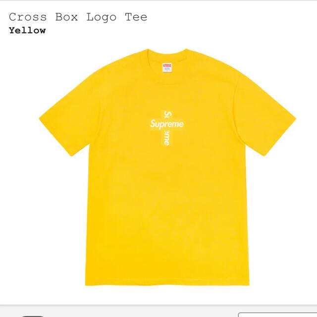 cross box logo tee yellow
