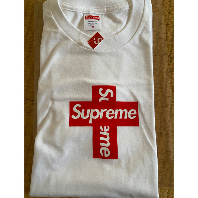 Supreme(シュプリーム)のSupreme Cross Box Logo Tee White M メンズのトップス(Tシャツ/カットソー(半袖/袖なし))の商品写真