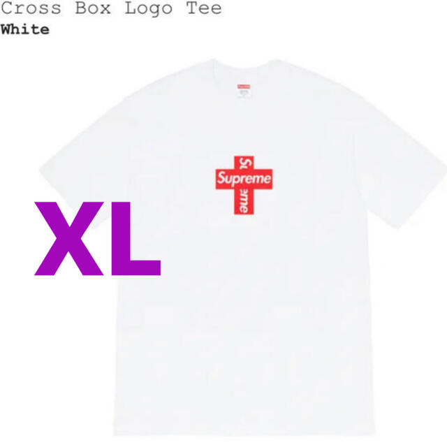 supreme cross box logo tee white XL メンズ トップス ...