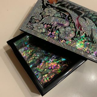 韓国伝統工芸品 螺鈿細工 小物入れ ペンケース 2点セット cutacut.com