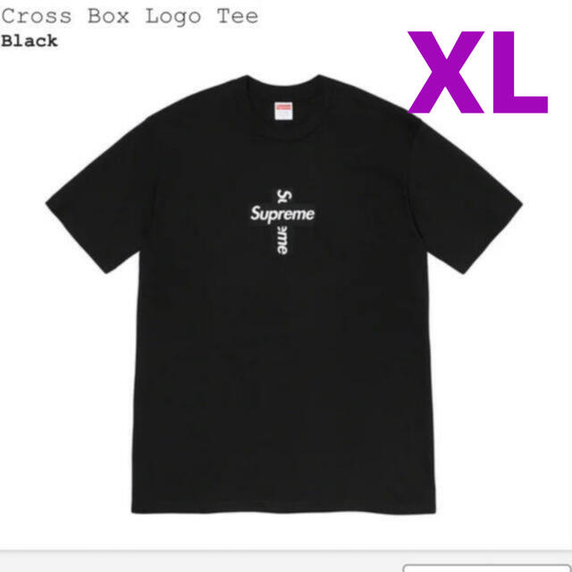 supreme cross box logo tee Black XL